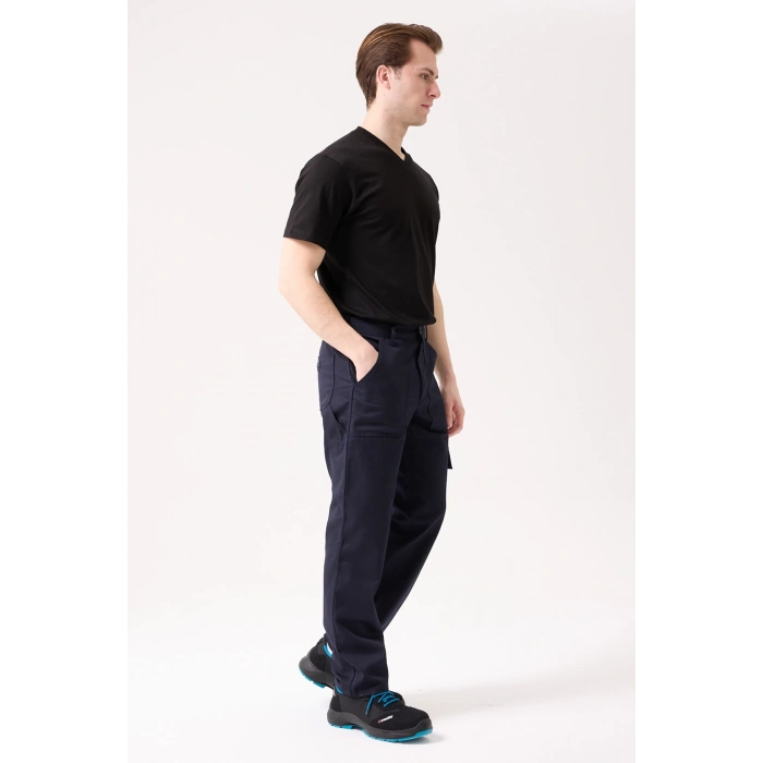 Galanthus Technic Pantolon Erkek Lacivert Kargo Cepli Rahat Kalıp Dayanıklı İş Pantolonu