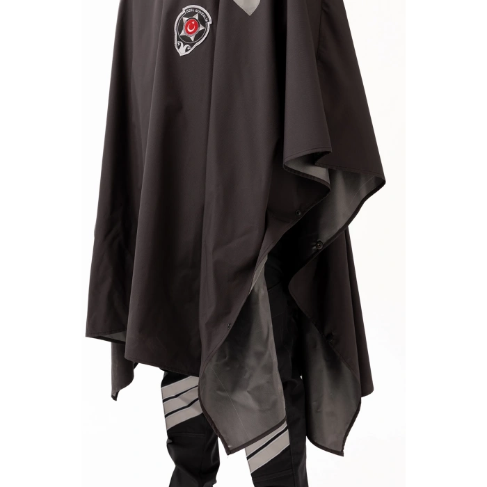 Güvenlik Kıyafeti Km Panço Su Geçirmez Reflektörlü Yağmurluk Kapüşonlu Korumalı Model