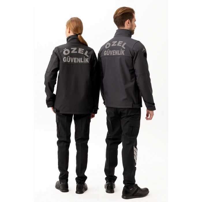Güvenlik Kıyafetleri Km-softshell Mont Su Ve Rüzgar Geçirmez, Nefes Alabilen Özel Güvenlik Montu