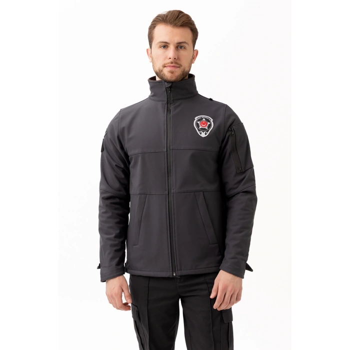 Güvenlik Kıyafetleri Km-softshell Mont Su Ve Rüzgar Geçirmez, Nefes Alabilen Özel Güvenlik Montu