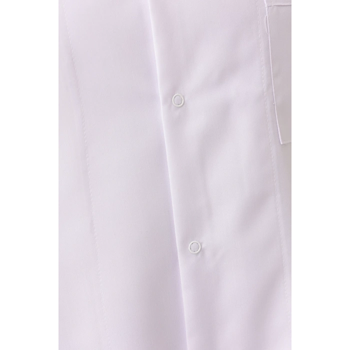 Hedera Erkek Önlük Beyaz Renk Düğmeli Uzun Kollu Temiz Görünümlü Profesyonel İş Önlüğü