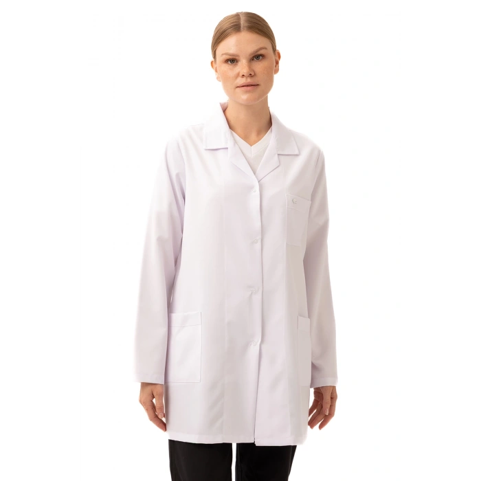Hedera Kadın Önlük - Beyaz Doktor Öğrenci Laboratuvar Önlüğü | Medikal İş Önlüğü