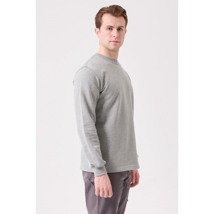 Herba Basic Sweatshirt - Uzun Kollu, Rahat Kesim, Pamuklu, Günlük Ve İş Kullanımı İçin