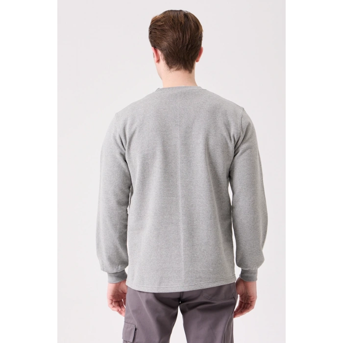 Herba Basic Sweatshirt - Uzun Kollu, Rahat Kesim, Pamuklu, Günlük Ve İş Kullanımı İçin