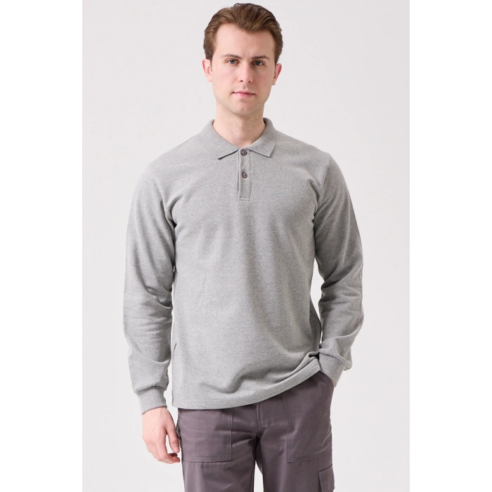 Herba Polo Sweat Erkek Uzun Kollu Pamuklu Sweatshirt İş Ve Günlük Kullanım İçin