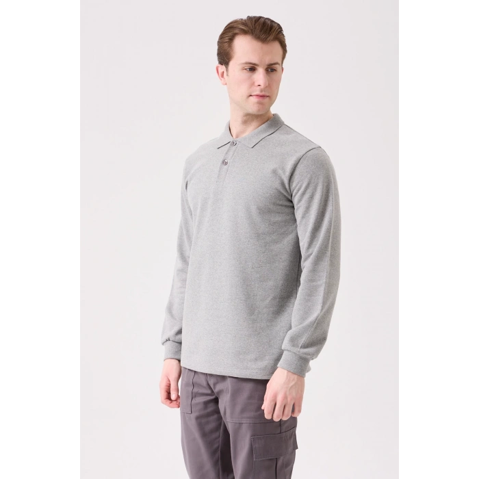 Herba Polo Sweat Erkek Uzun Kollu Pamuklu Sweatshirt İş Ve Günlük Kullanım İçin