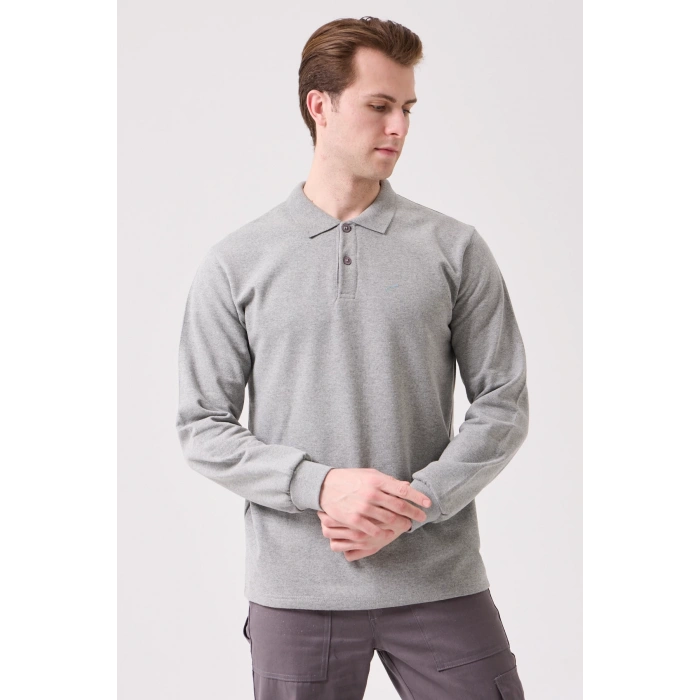 Herba Polo Sweat Erkek Uzun Kollu Pamuklu Sweatshirt İş Ve Günlük Kullanım İçin