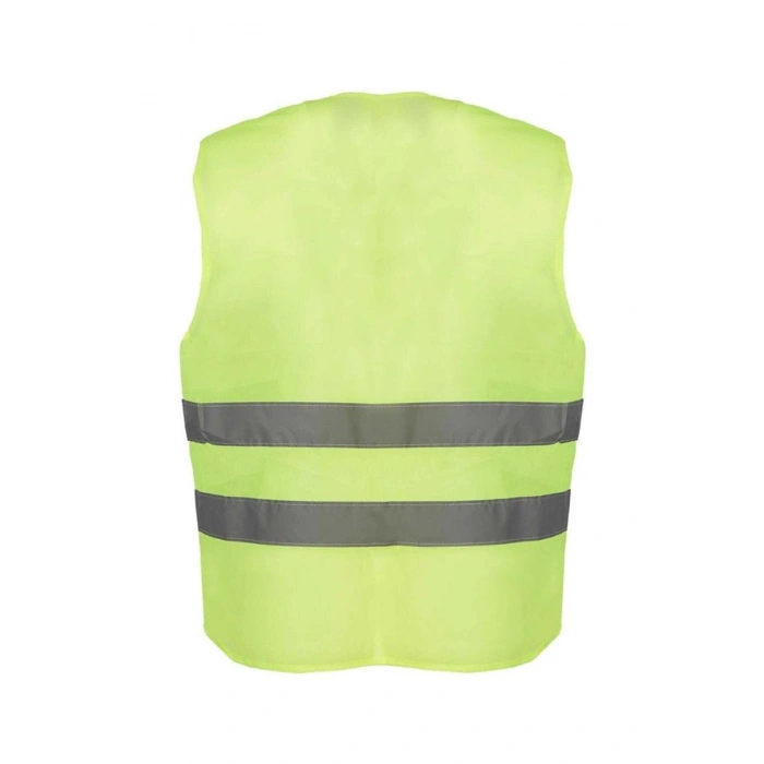 Hi-vis F.sarı Reflektörlü İş Güvenliği Yeleği Yüksek Görünürlük Trafik & İnşaat