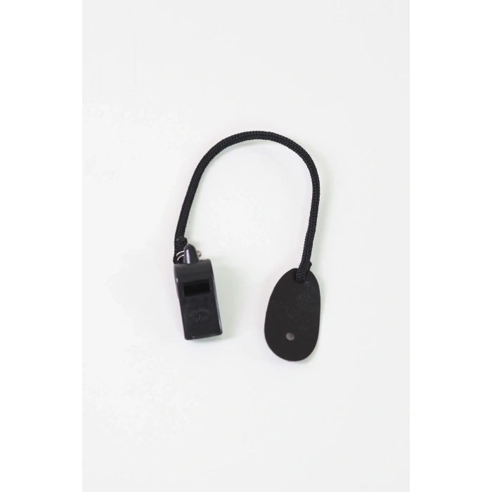 Kordonlu Dayanıklı Siyah Düdük Acil Durum Ve Güvenlik Kullanımı