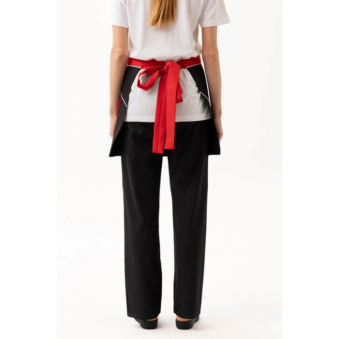 Laurus Servis Önlüğü Siyah-kırmızı-beyaz