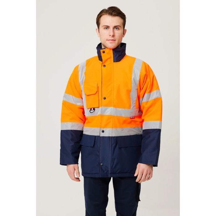 Linum Reflektörlü İş Güvenliği Parkası - Su Ve Rüzgar Geçirmez, Yüksek Görünürlüklü Kışlık Mont