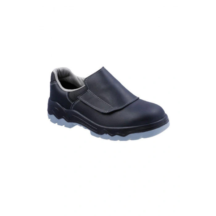 Mekap Bora 096 S2 İş Ayakkabısı Cilt Deri Suya Dayanıklı Çelik Burunlu Siyah