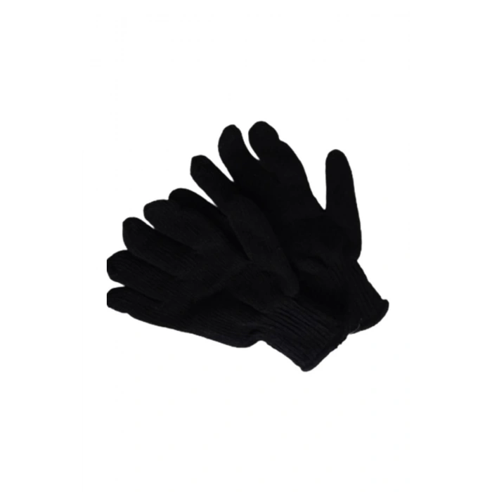 Orlon Siyah Çift Kat Eldiven Soğuk Havalarda Maksimum Koruma Ve Konforlu Kullanım