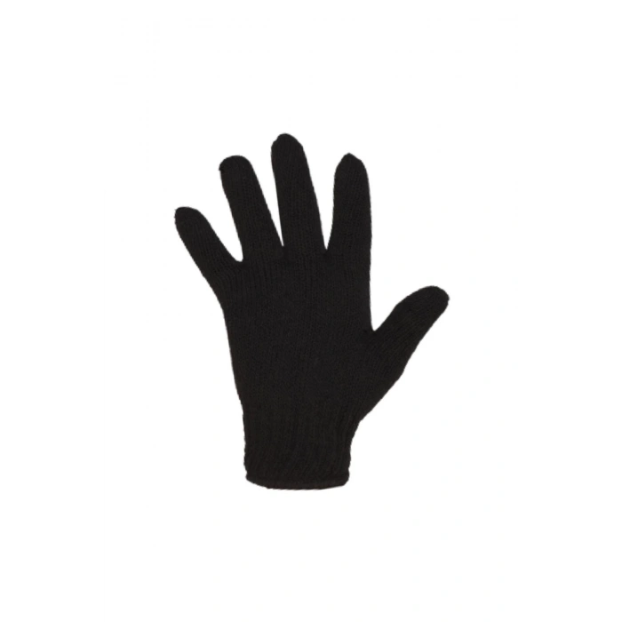 Orlon Siyah Tek Kat Eldiven Soğuk Havalara Uygun Hafif Ve Konforlu Kullanım