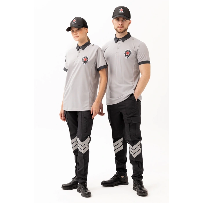 Özel Güvenlik Kısa Kollu Polo Tişört Armalı Profesyonel Ve Şık Tasarım
