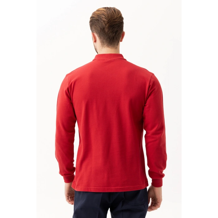 Padus %100 Pamuk Polo Yaka Uzun Kollu T-shirt Şık Ve Konforlu İş Ve Genel Kullanım