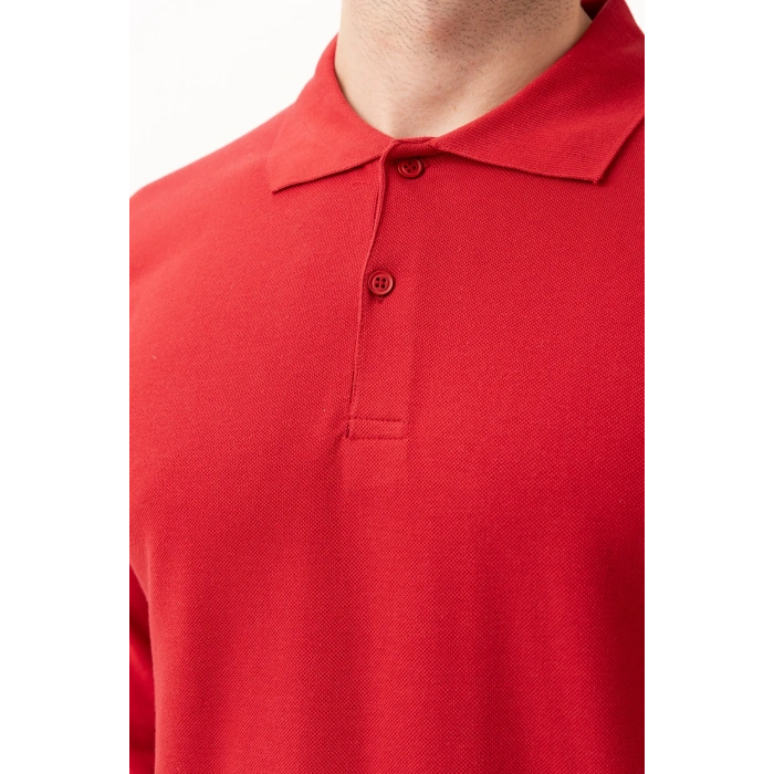 Padus %100 Pamuk Polo Yaka Uzun Kollu T-shirt Şık Ve Konforlu İş Ve Genel Kullanım