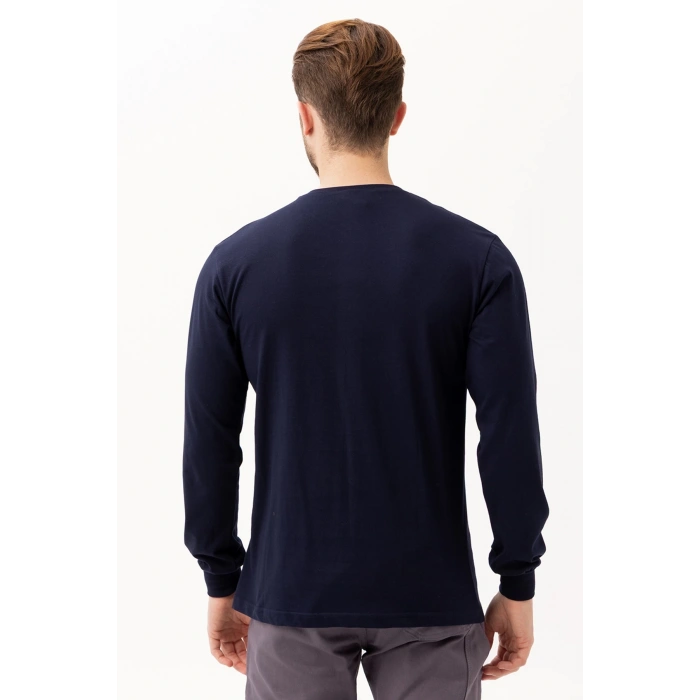 Padus V Yaka Uzun Kollu T-shirt - Rahat Kesim, Günlük Ve İş Kullanımı İçin