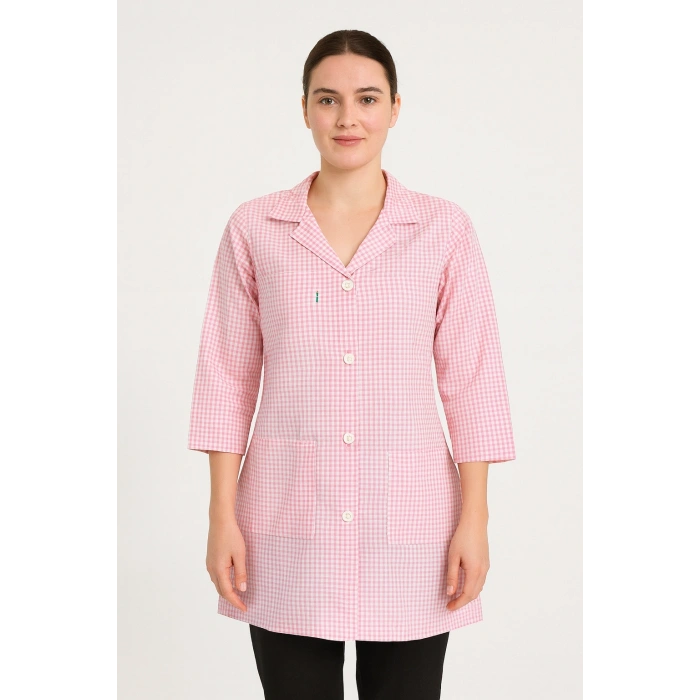 Pötikare Desenli Uzun Kollu Kadın Çalışma Önlüğü – Rahat, Dayanıklı Ve Şık Model