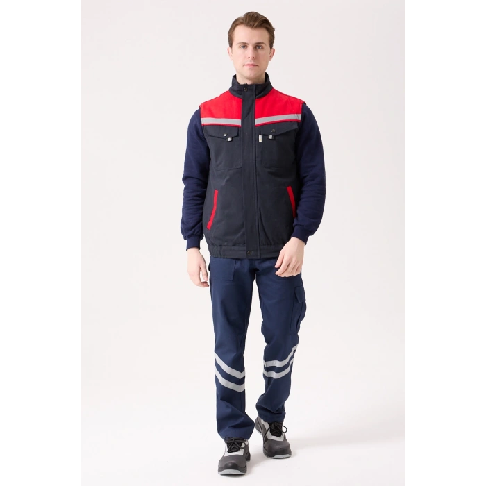 Royal Kışlık İş Yeleği - Sıcak Tutucu, Rüzgar Geçirmez, Çok Cepli Ve Reflektörlü