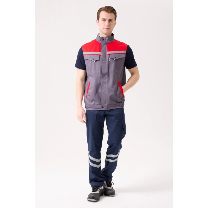 Royal Yazlık İş Yeleği - Hafif, Nefes Alabilir, Reflektörlü Ve Çok Cepli