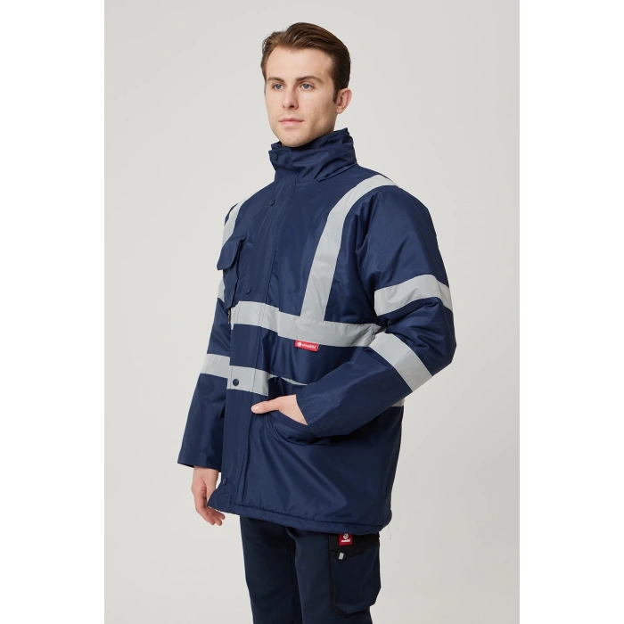 Salix Oxford Reflektörlü İş Güvenliği Parkası - Su Ve Rüzgar Geçirmez, Soğuk Havalara Dayanıklı Mont