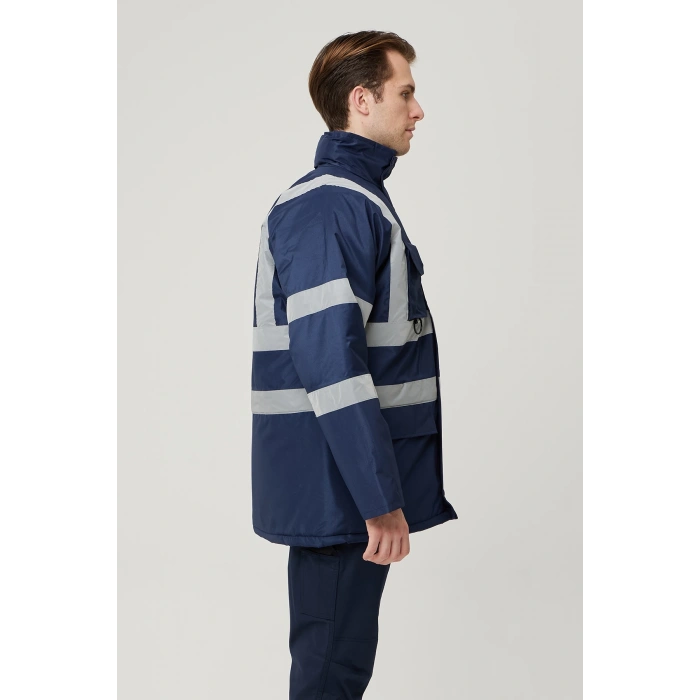 Salix Oxford Reflektörlü İş Güvenliği Parkası - Su Ve Rüzgar Geçirmez, Soğuk Havalara Dayanıklı Mont