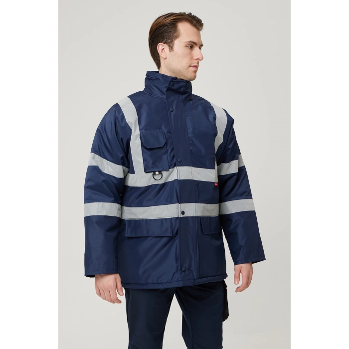 Salix Oxford Reflektörlü İş Güvenliği Parkası - Su Ve Rüzgar Geçirmez, Soğuk Havalara Dayanıklı Mont