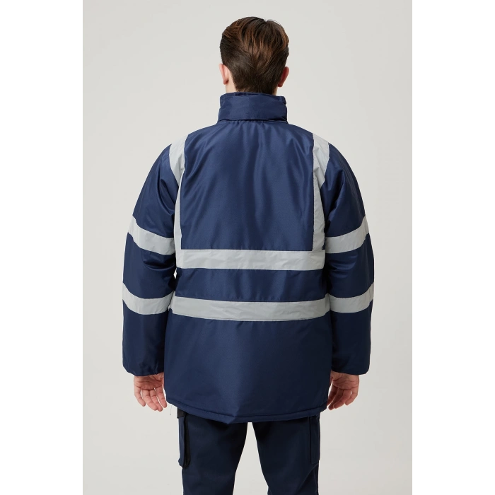 Salix Oxford Reflektörlü İş Güvenliği Parkası - Su Ve Rüzgar Geçirmez, Soğuk Havalara Dayanıklı Mont