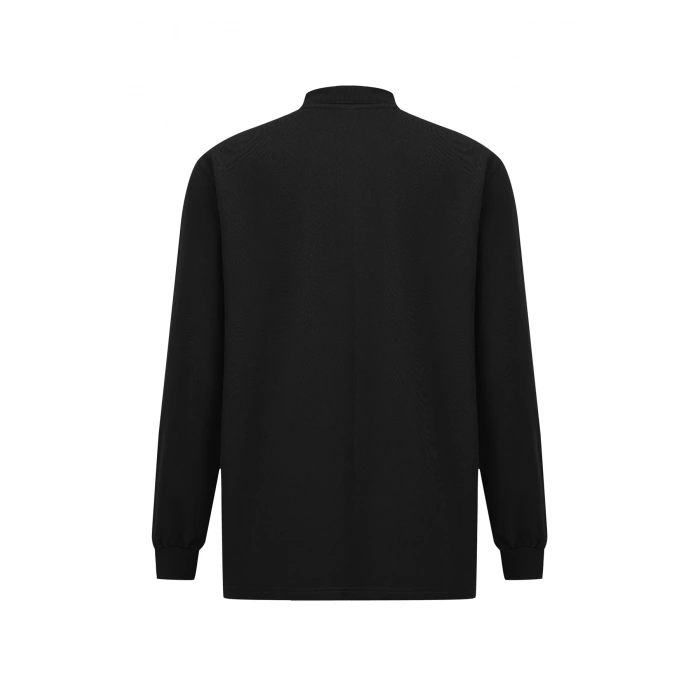 Sanfords Polo Sweatshırt – Erkek Siyah Uzun Kollu Polo Yaka Sweatshirt