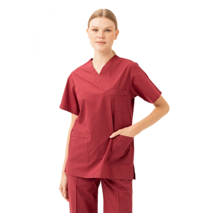 Santolina V Yaka Üniforma - Doktor, Hemşire, Sağlık Çalışanları İçin Rahat Ve Dayanıklı Scrubs