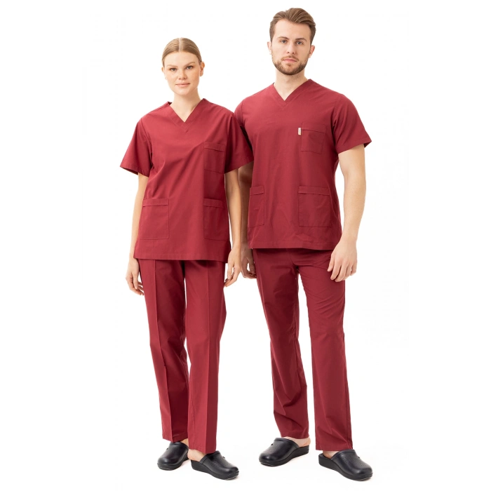Santolina V Yaka Üniforma - Doktor, Hemşire, Sağlık Çalışanları İçin Rahat Ve Dayanıklı Scrubs
