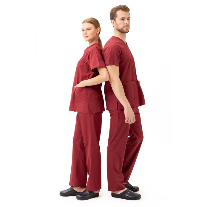 Santolina V Yaka Üniforma - Doktor, Hemşire, Sağlık Çalışanları İçin Rahat Ve Dayanıklı Scrubs