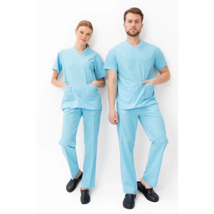 Santolina V Yaka Üniforma - Doktor, Hemşire, Sağlık Çalışanları İçin Rahat Ve Dayanıklı Scrubs