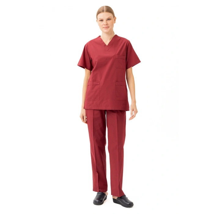 Santolina V Yaka Üniforma - Doktor, Hemşire, Sağlık Çalışanları İçin Rahat Ve Dayanıklı Scrubs