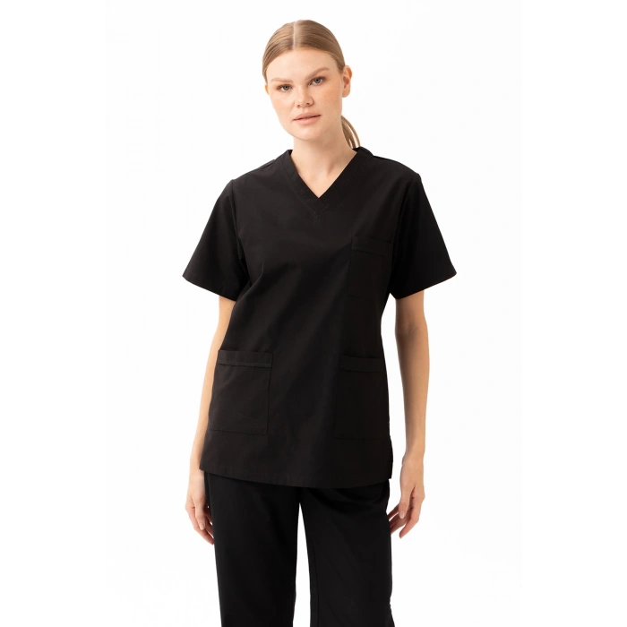 Santolina V Yaka Üniforma - Doktor, Hemşire, Sağlık Çalışanları İçin Rahat Ve Dayanıklı Scrubs