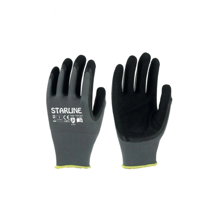Starline E-93 Köpük Nitril Kaplamalı İş Eldiveni Uzun Ömürlü Ve Esnek Koruma