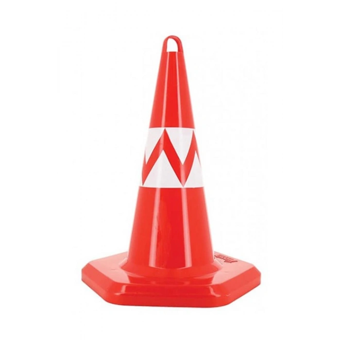 Trafik Konisi Ut5024 Altı Köşeli, Kulplu Ve Dayanıklı