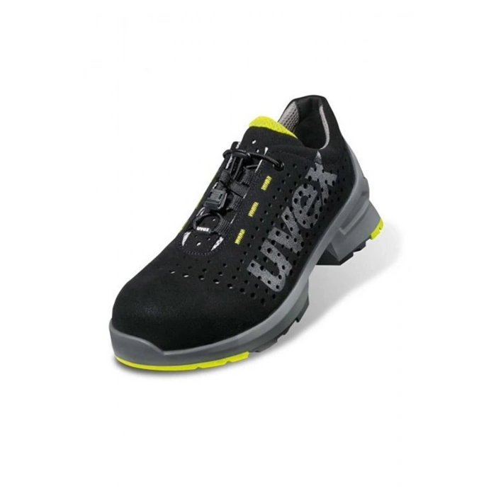 Uvex 1 8543 Mikro Velur S1 Hafif Koruyucu İş Ayakkabısı Siyah Gri Modern Tasarım