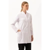 Adiantum Kadın Doktor Öğretmen Laboratuvar Önlüğü - Beyaz, Uzun Kollu, Rahat Kesim