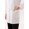 Adiantum Kadın Doktor Öğretmen Laboratuvar Önlüğü - Beyaz, Uzun Kollu, Rahat Kesim