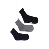 Çorap: Armadillo Premium Bambu -yarım Konç Gri-lacivert-siyah