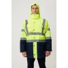 Eradium 5n1 Reflektörlü İş Güvenliği Parkası - Su Ve Rüzgar Geçirmez, Yüksek Görünürlüklü Kışlık Mont