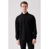 Sanfords Polo Sweatshırt – Erkek Siyah Uzun Kollu Polo Yaka Sweatshirt