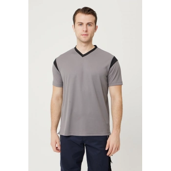 Allium V Yaka Tişört Nefes Alabilir Esnek Ve Şık İş Ve Günlük Kullanım İçin