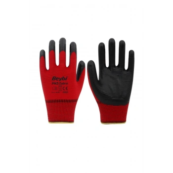 Beybi Pn3 Zebra Nitril Kaplamalı İş Eldiveni Dayanıklı Ve Konforlu Koruma