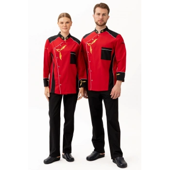 Crenata Şef Aşçı Ceketi - Şık Ve Dayanıklı, Nefes Alabilir, Profesyonel Mutfak Kullanımı İçin