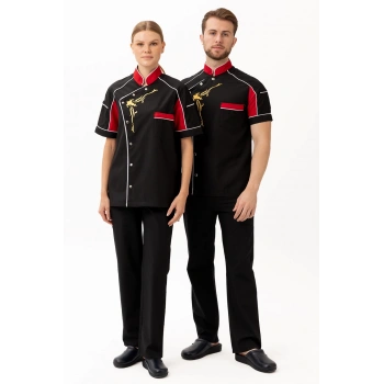 Evereste Kısa Kollu Şef Aşçı Ceketi - Nefes Alabilir, Hafif Ve Şık Tasarım