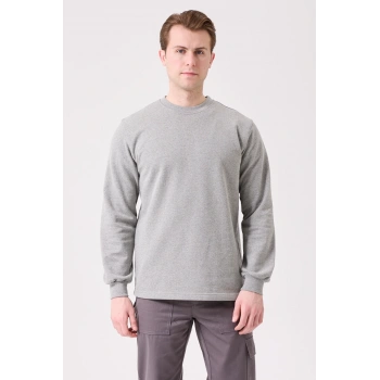 Herba Basic Sweatshirt - Uzun Kollu, Rahat Kesim, Pamuklu, Günlük Ve İş Kullanımı İçin