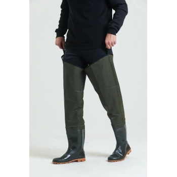 Kasık Çizme İkç 1650 Su Geçirmez Dayanıklı Av Ve Balıkçı Çizmesi Haki Renk